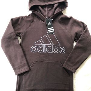 Nwt Adidas junior hoodie brown size x small